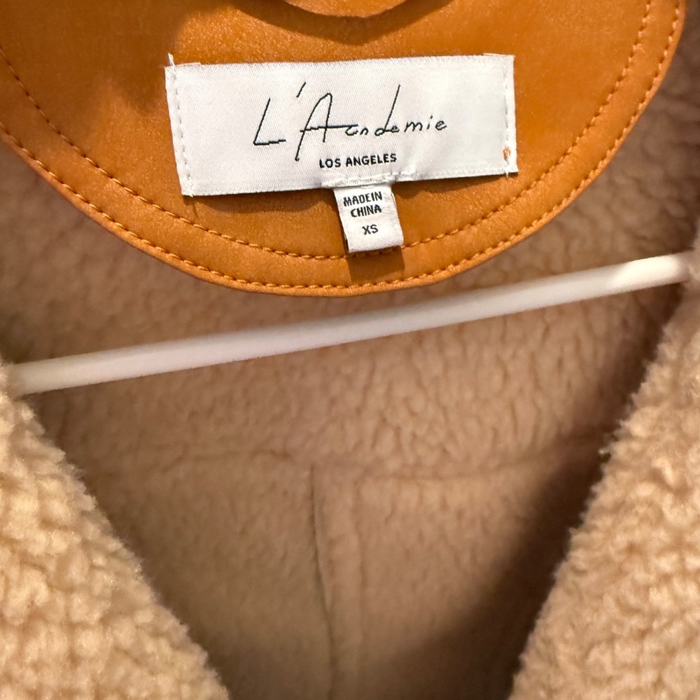 L'Academie x Bridget Taryn Fitted Faux Shearling Jacket - Picture 6 of 6